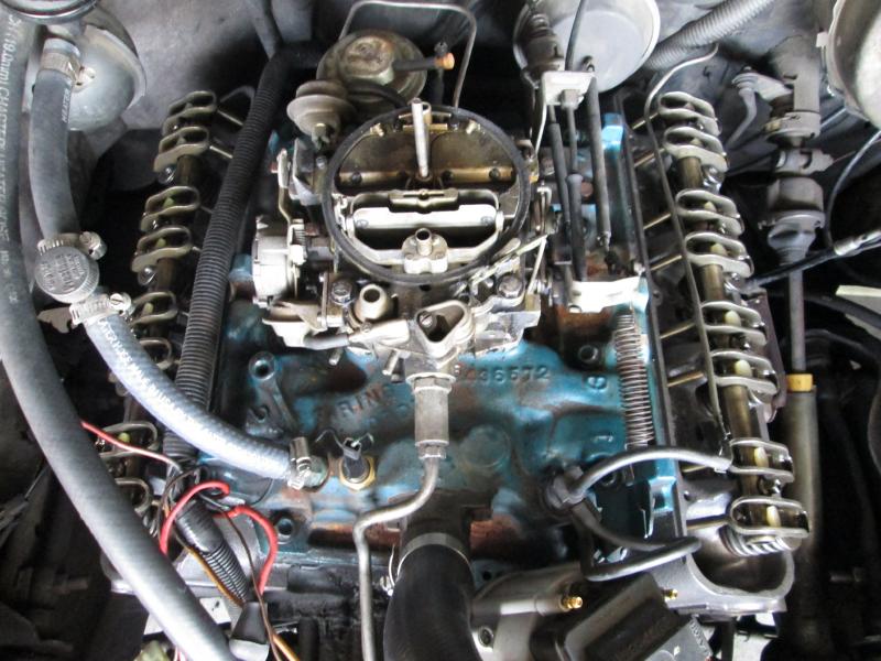 Engine Front Rocker Arms, Hoses, Wires