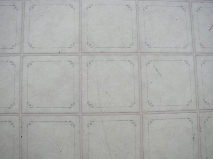 A Close-Up Of The Original Linoleum